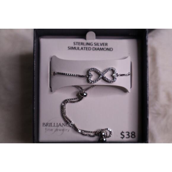 Sterling Silver Bracelet for Women- Infinity Hearts - Picture 1 of 2